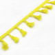 25 Metres 4.5cm Cotton Thread Broom Lace Ribbon Tassel Ethnic For Craft DIY Curtain Home Decorative Clothes Sewing Accessories(Yellow)