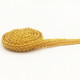 WG000108 Polyester Silk Centipede Shape Lace Belt DIY Clothing Accessories, Length: 50m, Width: 0.8cm(Dark Yellow)