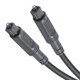 8m EMK OD4.0mm Square Port to Square Port Digital Audio Speaker Optical Fiber Connecting Cable(Silver Grey)