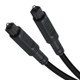 5m EMK OD4.0mm Square Port to Square Port Digital Audio Speaker Optical Fiber Connecting Cable(Black)