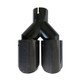 Car Glossy Equal Length Type Y-type Double Outlets Carbon Fiber Exhaust Pipe Tail Throat, Air Inlet Diameter:60mm