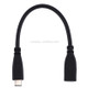 20cm USB-C / Type-C 3.1 Male to USB-C / Type-C Female Connector Adapter Cable, For Galaxy S8 & S8 + / LG G6 / Huawei P10 & P10 Plus / Oneplus 5 / Xiaomi Mi6 & Max 2 /and other Smartphones(Black)