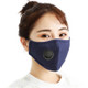 5 PCS for Men Women Washable Replaceable Filter Breath-Valve PM2.5 Dustproof Face Mask(Navy Blue)