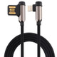 X-level Smoke Series Elbow Design 8 Pin Charging Cable, Length: 180cm (Black)