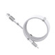 ROCK 2.4A 8 Pin Silicone Magnetic Charging Data Cable, Length: 0.9m (White)