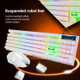 SHIPADOO D280 Wired RGB Backlight Mechanical Feel Suspension Keyboard + 3D Cool Mouse Kit for Laptop, PC(White)