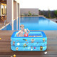 Household Indoor and Outdoor Aerospace Pattern Baby Square Inflatable Swimming Pool, Size:130 x 85 x 50cm