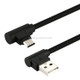 1m USB to USB-C / Type-C Nylon Weave Style Double Elbow Charging Cable, For Galaxy S8 & S8 + / LG G6 / Huawei P10 & P10 Plus / Xiaomi Mi6 & Max 2 and other Smartphones(Black)