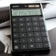 Deli 1589 Solar Large Button Calculator Office Business Colorful Portable Tablet Calculator(Black)