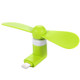 HAWEEL 3.5 inch Fashion Portable 8 Pin USB Phone Mini Fan with Two Leaves, For iPhone 7 & 7 Plus, iPhone 6 & 6s, iPhone 6 Plus & 6s Plus, iPad Air(Green)