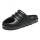 Large Size Summer Slippers Men Casual Hole Shoes, Size: 44(Black)