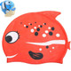 Ear Protection Small Fish Pattern Diving Cap Children Silicone Swimming Cap(A)