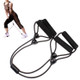 X Shaped Rubber Body Building Training Pull Rope Exerciser(Black)