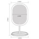 Smart LED Makeup Mirror With Lamp Desktop Makeup Light Makeup Small Mirror, Style:Monochromatic Light(White)