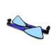 2 PCS Motorcycle Parts CNC Technology Aluminum Alloy Rearview Mirror Side Mirror (Blue)