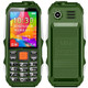 HAIYU H1 2.0 inch Triple Proofing Elder Phone, Waterproof Shockproof Dustproof,  2800mAh Battery, 21 Keys, LED Flashlight, FM, Dual SIM(Green)