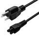 3 Prong Style US Notebook Power Cord, Cable Length: 1.2m