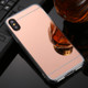For iPhone XR TPU + Acrylic Luxury Plating Mirror Phone Case Cover(Rose Gold)