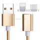 2 in 1 Weave Style 1.2m 5V 2A Micro USB & 8 Pin to USB 2.0 Magnetic Data / Charger Cable, For iPhone, iPad, Samsung, HTC, LG, Sony, Huawei, Lenovo and other Smartphones(Gold)