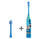 Portable Automatic Children Ultrasonic Electric Toothbrush(Blue Small Gray Gray)