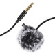 PULUZ 1.5m 3.5mm Jack Lavalier Wired Condenser Recording Microphone