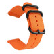Washable Nylon Canvas Watchband, Band Width:18mm(Orange with Black Ring Buckle)