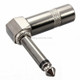 1/4 Inch 6.35mm Audio Mono Plug L-shaped Right Angle Screw Jack Male Guitar Audio Connector