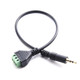 3.5mm 3 Pin Stereo Male to AV Screw Terminal Audio Jacks Terminal Male Lock Connector Cable, Length: 30cm