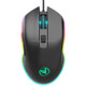 HXSJ A866 USB 6400DPI Four-speed Adjustable RGB Light-emitting Wired Game Optical Mouse, Cable Length: 1.5m