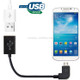 12cm 90 Degree Micro USB OTG Connection Cable, For Samsung, HTC, Sony, Lenovo, Huawei, and other Smartphones(Black)