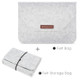 Portable Air Permeable Felt Sleeve Bag for MacBook Laptop, with Power Storage Bag, Size:15 inch(Grey)