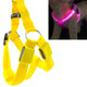 Double Sided LED Light Pet Harness Nylon Cat Dog Chest Strap Leash, Size:S(Yellow)