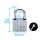 4 PCS Square Blade Imitation Stainless Steel Padlock, Specification: Short 30mm Open