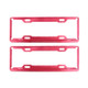 2 PCS Car License Plate Frames Car Styling License Plate Frame Aluminum Alloy Universal License Plate Holder Car Accessories(Red)