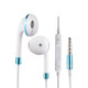 White Wire Body 3.5mm In-Ear Earphone with Line Control & Mic, For iPhone, Galaxy, Huawei, Xiaomi, LG, HTC and Other Smart Phones(Blue)