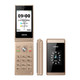 UNIWA X28 Dual-screen Flip Phone, 2.8 inch + 1.77 inch, MT6261D, Support Bluetooth, FM, SOS, GSM, Dual SIM (Gold)