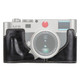 1/4 inch Thread PU Leather Camera Half Case Base for Leica M9 (Black)