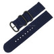 Washable Nylon Canvas Watchband, Band Width:18mm(Dark Blue with Black Ring Buckle)