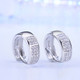 2 PCS Women S925 Silver Platinum Diamond Hoop Earrings Valentines Day Gift