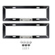 2 PCS Stainless Steel License Plate Frame Simple and Beautiful Car License Plate Frame Holder Universal License Plate Holder Car Accessories(Black)