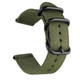 Washable Nylon Canvas Watchband, Band Width:20mm(Army Green with Black Ring Buckle )