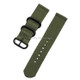 Washable Nylon Canvas Watchband, Band Width:20mm(Army Green with Black Ring Buckle )