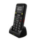 UNIWA V1000 4G Elder Mobile Phone, 2.31 inch, UNISOC TIGER T117, 1800mAh Battery, 21 Keys, Support BT, FM, MP3, MP4, SOS, Torch, Network: 4G, with Docking Base (Black)