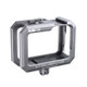 RUIGPRO for GoPro HERO9 Black Metal Border Frame Mount Protective Cage with Dual Cold Shoes Base (Silver Grey)