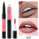 QIC Q910 2 in 1 Lip Glaze + Lipliner Makeup Double Head Long Lasting Cosmetics Lip Rouge(11)