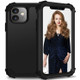 For iPhone 11  PC+ Silicone Three-piece Anti-drop Mobile Phone Protective Bback Cover(Black)