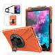 For Microsoft Surface Pro 4 / 5 / 6 / 7 / 7+ Shockproof Colorful Silicone + PC Protective Case with Holder & Hand Strap & Pen Slot(Orange)