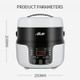 COOLBOX Vehicle Multi-function Mini Rice Cooker Capacity: 2.0L, Version: 24V-220V Household / Car + Battery Connection Cable