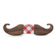 Men Wooden Beard Shape Bow Tie Suit Accessories(HHT47 Red and White)