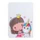 For Samsung Galaxy Tab E 9.6 T560/T561/T565/T567V Dual-folding Coloured Drawing Voltage Horizontal Flip PU Leather Case with Holder(Girl Unicorn)